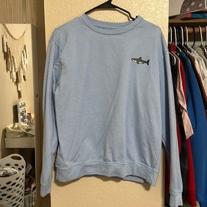 Light blue shark sweatshirt